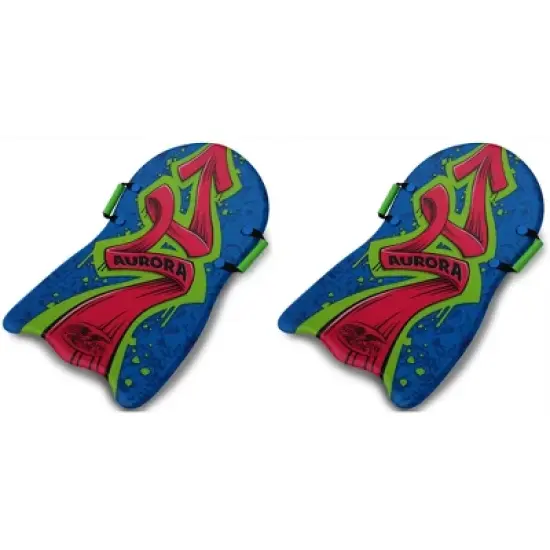 Flexible Flyer Aurora 36 Inch 1 Person Lightweight Foam Slider Snow Play Sleds with Handles for Adult & Kids Ages 5 & Up (2 Pack) image {6}