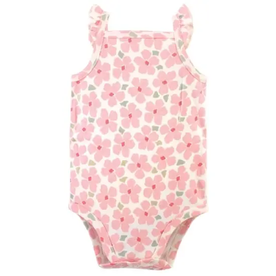 Touched by Nature Baby Girl Organic Cotton Bodysuits 5pk, Peach image {3}