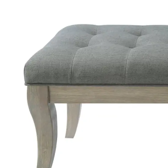 Adina Rectangular Tufted Bench Taupe - Dorel Living image {3}