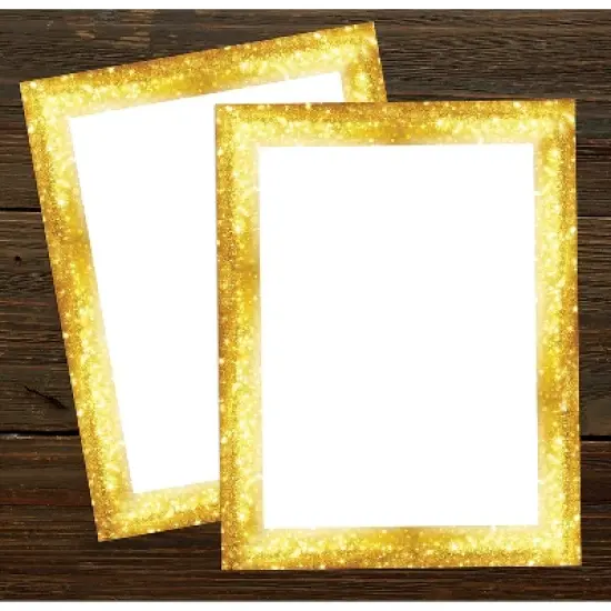 Great Papers Sparkle Border Letterhead Gold 50/Pack (2023072) image {1}
