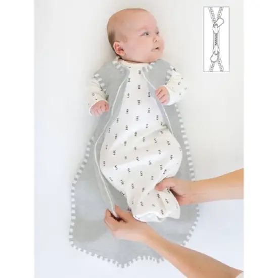 SwaddleDesigns Sleeping Sack Wearable Blanket - Heather Gray image {2}