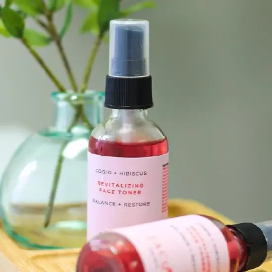 Jacq's Revitalizing + Brightening Facial Toner Alcohol Free - Hibiscus + Spearmint - 2 oz image {3}