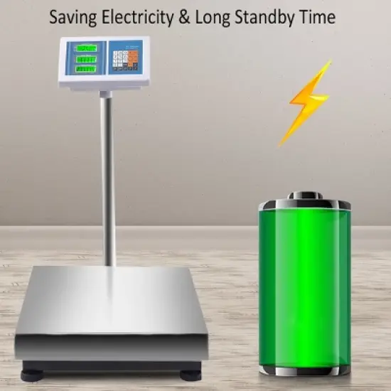 Costway 660lbs Weight Computing Digital Floor Platform Scale Postal Shipping Mailing image {2}