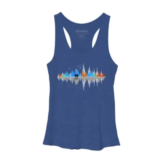 Women's Design By Humans Sounds of Nature Color Tree Notes By NomAdartStudio Racerback Tank Top image {4}