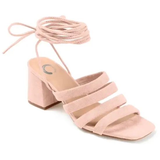 Journee Collection Womens Sevyn Open Square Toe Block Heel Sandals image {11}