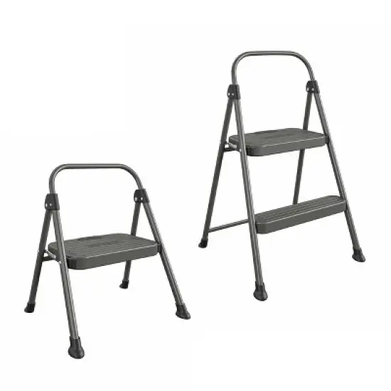 Cosco 1 Step All Steel Step Stool: Black, Folding Step Stool for Adults, Single Step, 225 lb Capacity, No Assembly Required image {8}