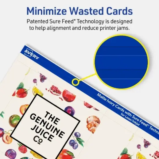 Avery Printable Square Cards, 3" x 3", Matte Ivory, 60ct image {3}