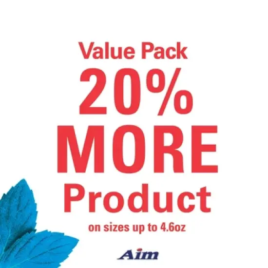 Aim Multi-Benefit Whitening Fresh Mint Gel Toothpaste, 5.5 oz image {4}