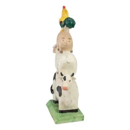 Northlight 11.5" Stacked Polyresin Farm Animals Outdoor Garden Statue image {2}