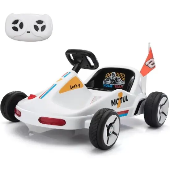Sandinrayli Electric Go Kart for Kids, 12V Ride on Car Outdoor Pedal Race Toy image {3}