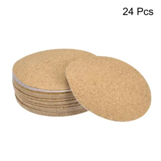 Unique Bargains Cork Durable Heat Resistant Round Coasters for Tableware image {2}