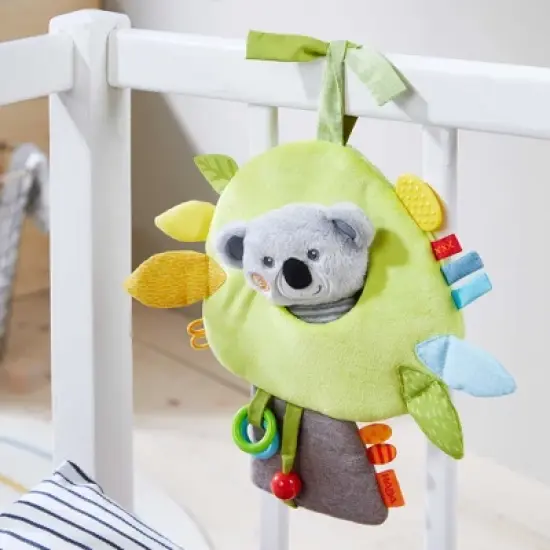 HABA Koala Discovery Cushion Hanging Crib Toy with Play Elements (Machine Washable) image {3}