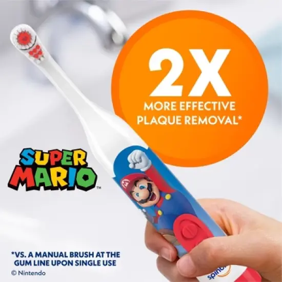 Spinbrush Mario Kids Battery Electric Toothbrush image {3}