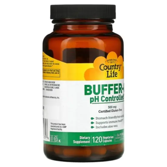 Country Life Buffer-C, pH Controlled, 500 mg, 120 Vegetarian Capsules image {3}