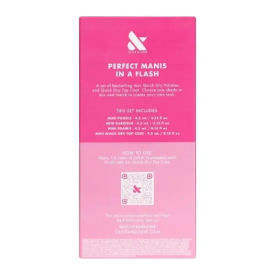 Olive & June Quick Dry Nail Polish Set - 4ct image {1}