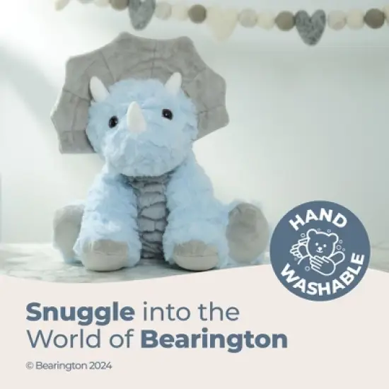 Bearington Lil' Tracer Plush Stuffed Animal Dinosaur with Rattle, 5 inch, For Ages 0-14 image {1}