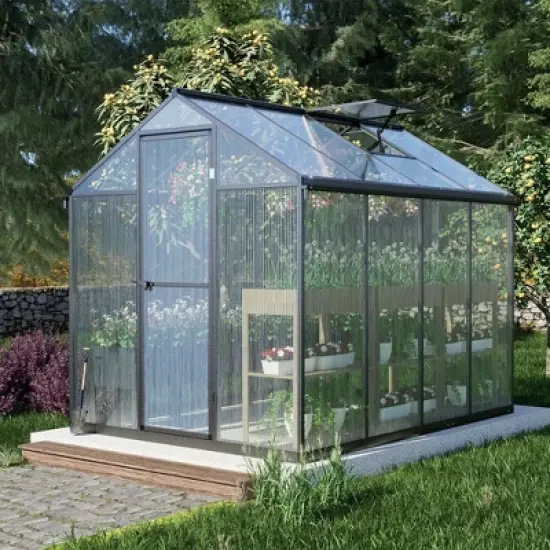 AOODOR Walk-in Greenhouse Polycarbonate Panel Hobby GreenhousesGarden image {6}