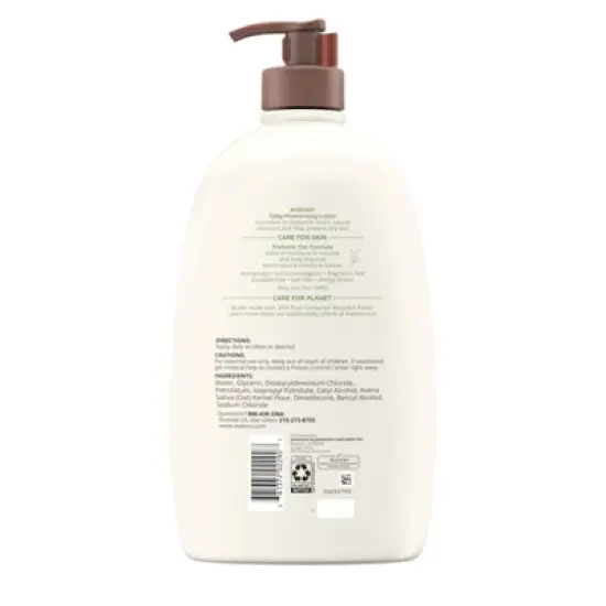 Aveeno Daily Moisture Lotion with Soothing Oats and Rich Emollients - Fragrance Free - 33 fl oz image {1}