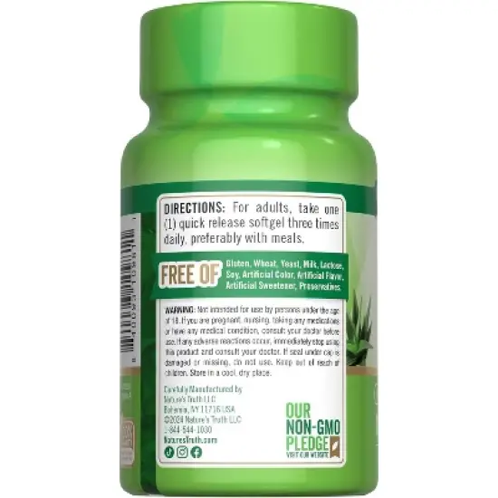 Nature's Truth Aloe Vera Gel 5000mg | 100 Softgels image {6}