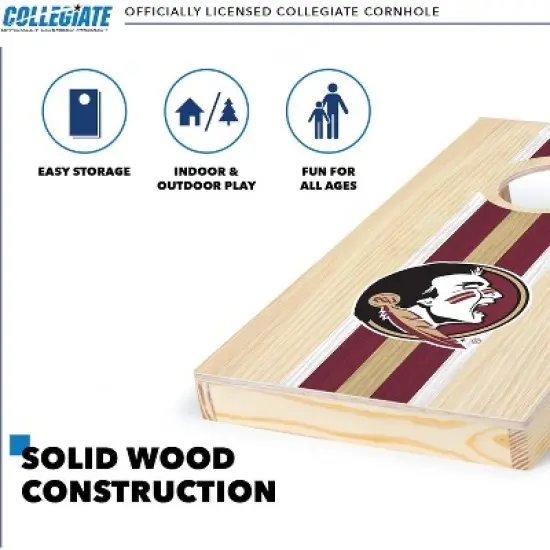 NCAA Florida State Seminoles 1'x2' Wood Cornhole Set image {2}