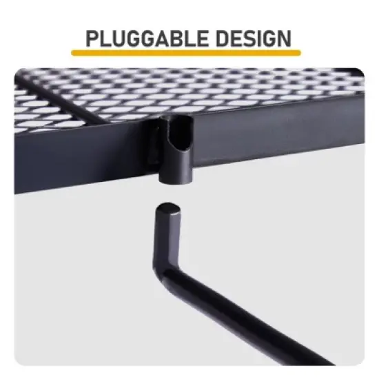 SEVOBAL Grill Cookware Campfire Skillet Combo, Heavy-Duty Adjustable Cooking System, All-in-One for Open Camping, Patio BBQs, Black, 31.1"*15.4"*31.9" image {4}