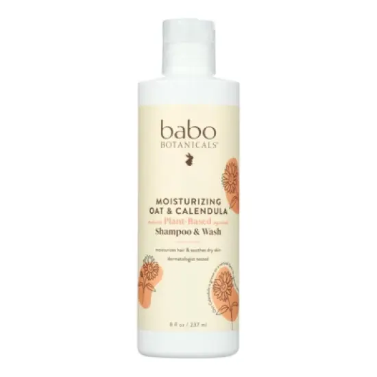 Babo Botanicals Moisturizing Oat and Calendula Shampoo and Wash - 8 oz image {4}