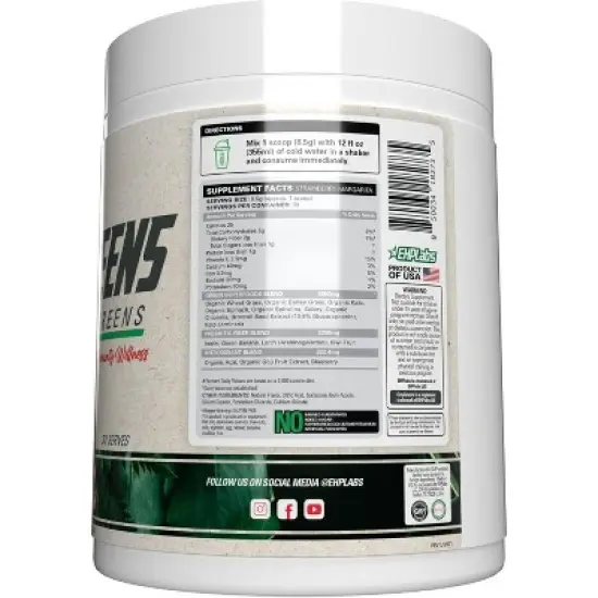 EHPlabs OxyGreens Super Greens Powder - Spirulina & Chlorella Superfood, Green Juice Powder & Greens Supplements, 30 Serves (Guava Paradise) image {7}