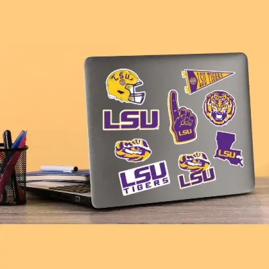 LSU 50ct Vinyl Large Deluxe Stickers Variety Pack image {2}