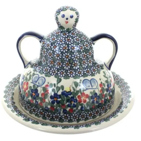 Blue Rose Polish Pottery 91 Vena Cheese Lady image {3}