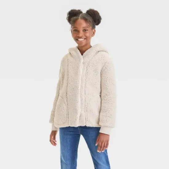  Girls' Cozy Faux Shearling Jacket - Cat & Jack&trade; image {3}