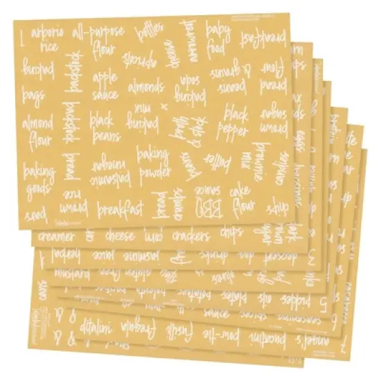 Talented Kitchen 375 Pantry Labels for Food Containers, Preprinted Clear Kitchen Food Labels for Organizing, White Script Stickers, Water Resistant image {7}