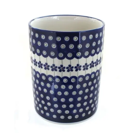 Blue Rose Polish Pottery 832 Zaklady Utensil Jar image {9}