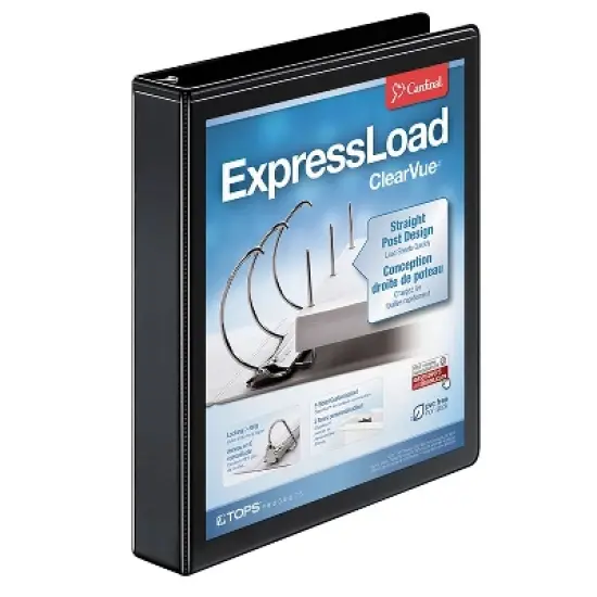 Cardinal ExpressLoad ClearVue 1.5" 3-Ring View Binder 943635 image {6}