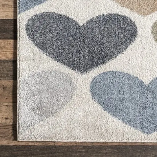 nuLOOM Neive Colorful Hearts Machine Washable Area Rug image {4}