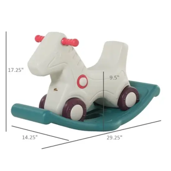 INFURNIC Baby Walkers Kids 2 in 1 Rocking Horse Sliding Car Indoor Outdoor Use Detachable Base, Wheels, Smooth Materials, Grey, 29.25"*14.25"*17.25" image {4}