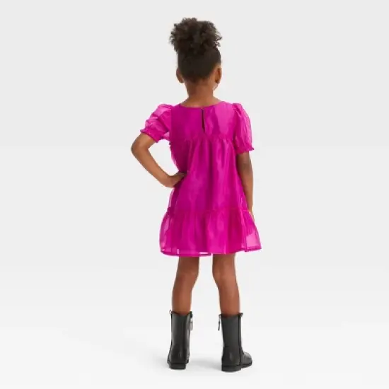 Toddler Girls' Dress - Cat & Jack&trade; Magenta Pink image {1}