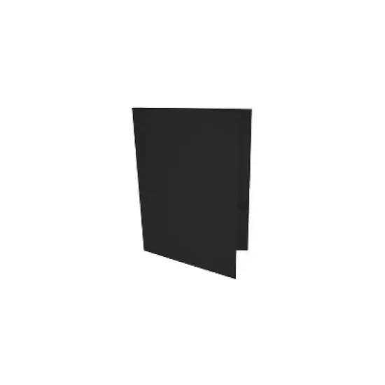 LUX 9 x 12 Presentation Folders Standard Two Pocket Black Linen 100/Pack (PF-BLI-100) image {1}