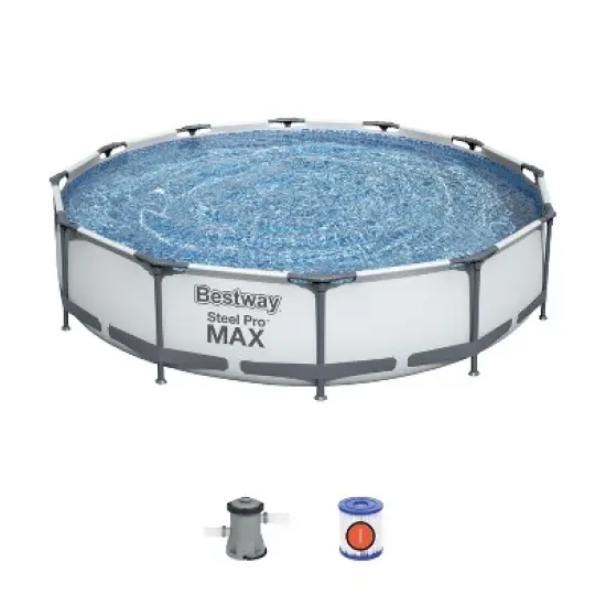 Bestway Steel Pro 12ft x 30in Frame Above Ground Pool Set with Pump image {1}