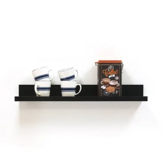 36" Picture Ledge Wall Shelf Black - Inplace image {1}