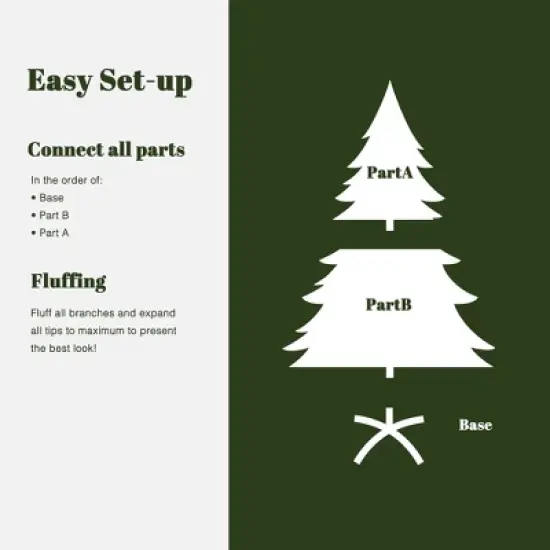 LuxenHome 5Ft Holiday Artificial Pampas Grass Tree in Green image {3}