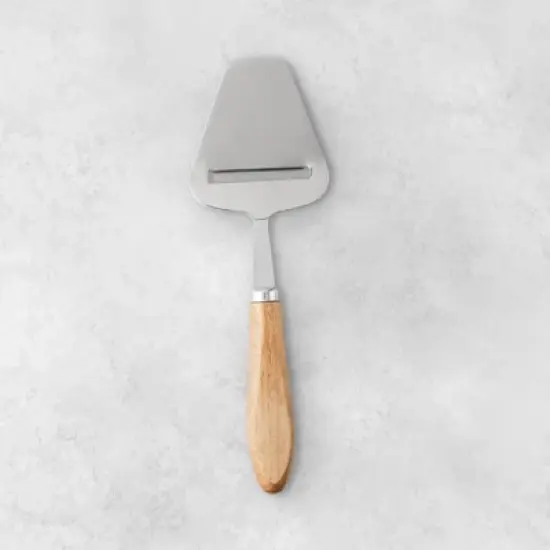 Twine Acacia Cheese Plane Hard Cheese Slicer - Charcuterie Board Cheese Slicer Stainless Steel with Acacia Handle - Set of 1 image {2}