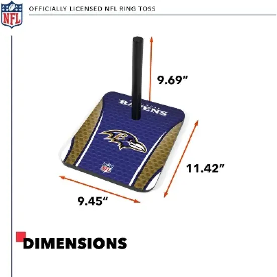 NFL Baltimore Ravens Solid Wood Quoits Toss Game image {2}