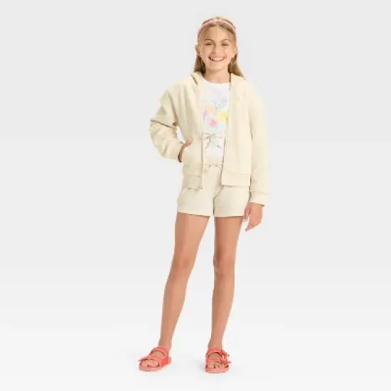 Girls' Zip-Up Fleece Hooded Sweatshirt - Cat & Jack&trade; image {2}