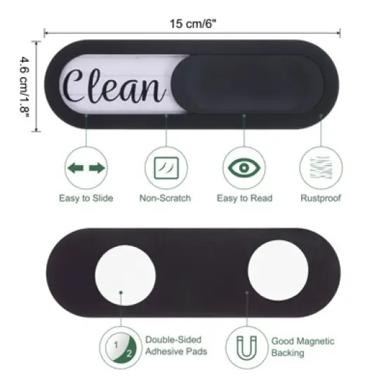 Unique Bargains Plastic Oval Non-Scratch Kitchen Dishwasher Magnet image {1}
