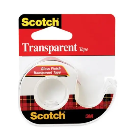 Scotch Transparent Tape in Handheld Dispenser Clear 0.5" x 37.5 ft image {4}