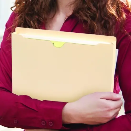 Smead File Jacket, Reinforced Tab, 2" Expansion, Legal Size, Manila, 50 per Box (76560) image {7}