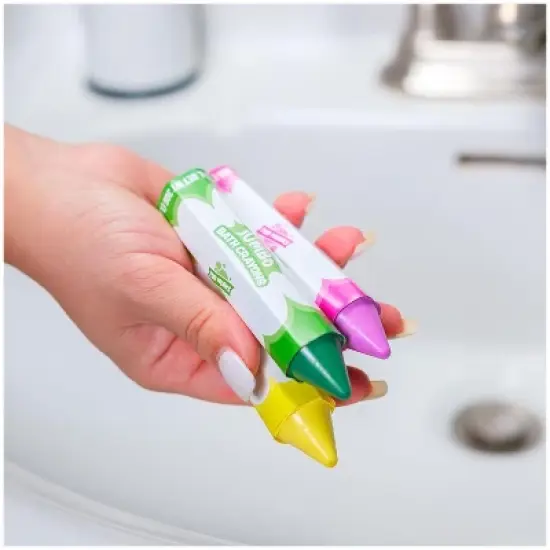 Tub Works Smooth Jumbo Bath Crayons Bath Toy, 7 Pack image {1}