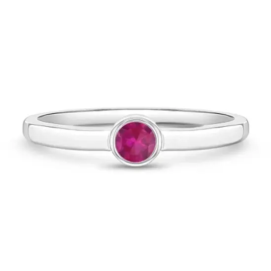 Girl's CZ Birthstone Sterling Silver Ring - In Season Jewelry image {5}