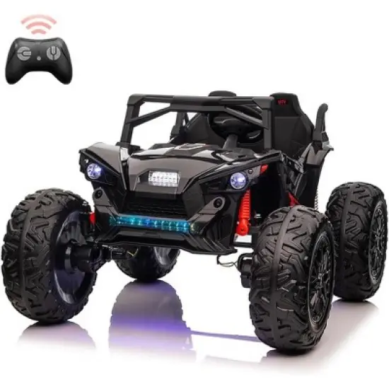 24V 2 Seaters Kids Ride on UTV with Remote Control, Extra Large EVA Wheels & Wide Seat for Big Kids, Full-Metal Suspension, Music, LED Lights image {6}