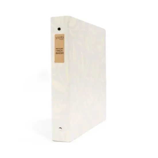 Yoobi Evolve 1" O-Ring Binder 220 Sheet Capacity Light Blue Graphic Floral image {5}